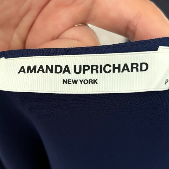 Amanda Uprichard Delaney Blue Split Back Top, Size P/XS - Picture 10 of 12